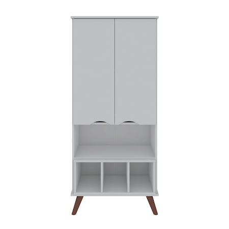 Manhattan Comfort Hampton 26.77 Display Cabinet, White 14PMC1